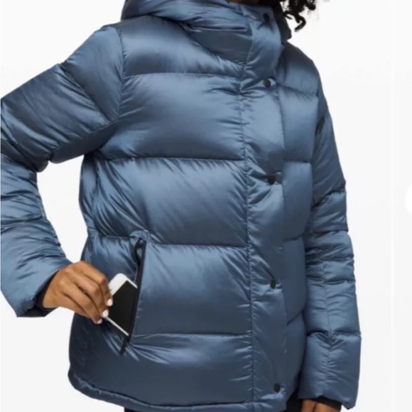 Lululemon GOOSE DOWN Wunder Puff Jacket Blue Sz 8 - Picture 2 of 13